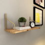 Hanah Home Estante de pared decorativo en dorado y marrón